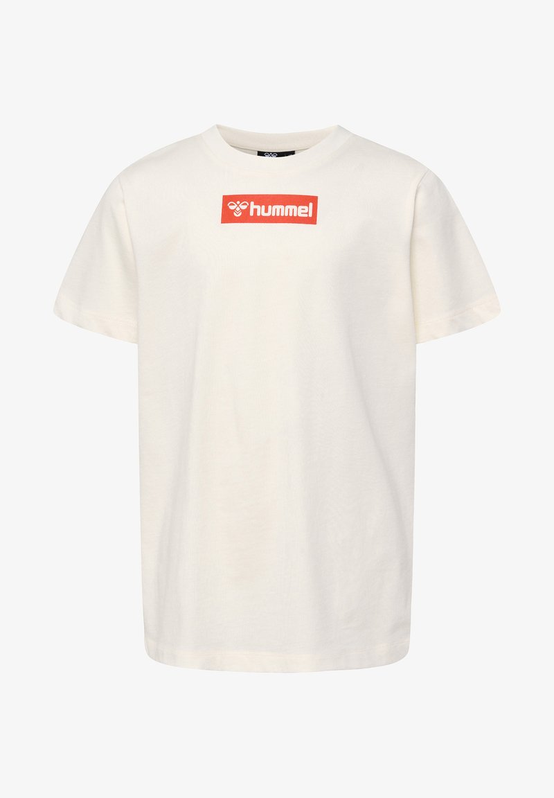 Hummel HMLFLOW - T-shirt print - marshmallow