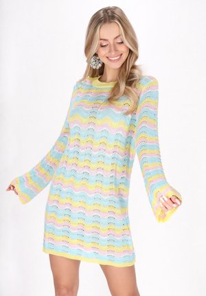 Strickkleid - yellow multicolor
