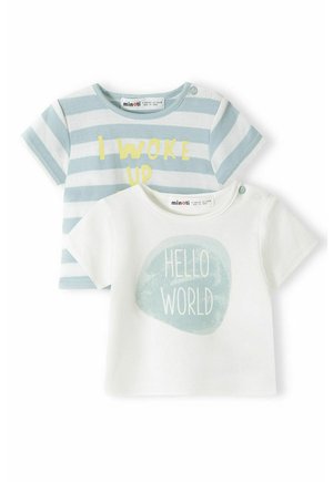 2 PACK UNISEX - Printtipaita - white green