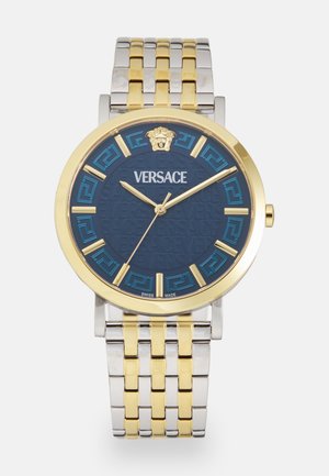 Versace GRECA SLIM - Watch - dark blue/silver-coloured/gold-coloured