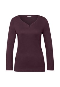 BASIC MIT KNOPFDETAIL - Langarmshirt - rot