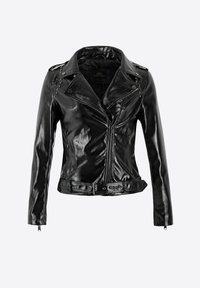 Imitatieleren jas - black
