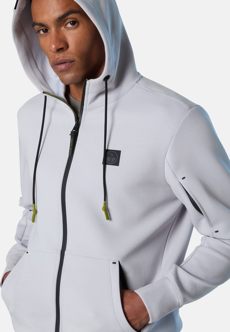 North Sails Felpa con zip light grey/grigio chiaro