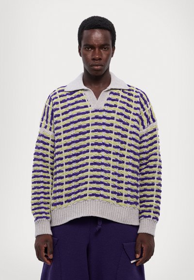 Bonsai OVERSIZE FIT UNISEX - Jumper - grey/purple/green