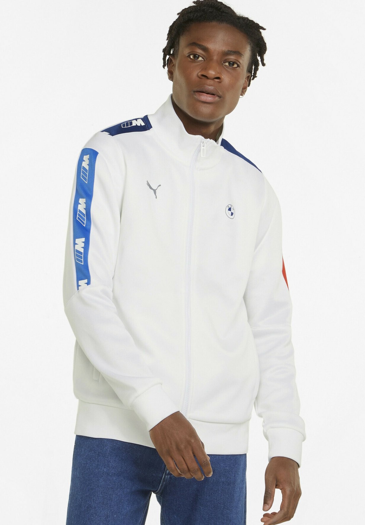 Puma BMW M MOTORSPORT T7 - Sweat à capuche zippé - puma white/blanc -  ZALANDO.FR
