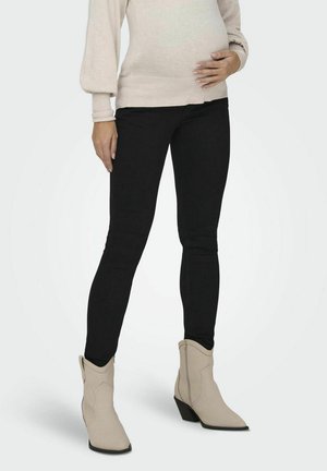 ONLY MATERNITY SKINNY JEANS OLMBELLY REG ZIP - Jeans Skinny - black denim