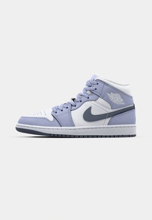 Jordan AIR JORDAN 1 MID - High-top trainers - white/dk blue grey-indigo haze