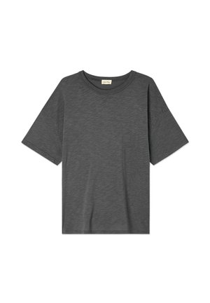 Gråkortærmet t-shirt lavet af blødt stof, med rund halsudskæring og afslappet pasform. Ingen synlige mønstre eller hardware detaljer.