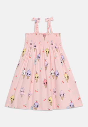 Lindex, DRESS WITH STRAPS AND SMOCK - Robe en jersey - light pink