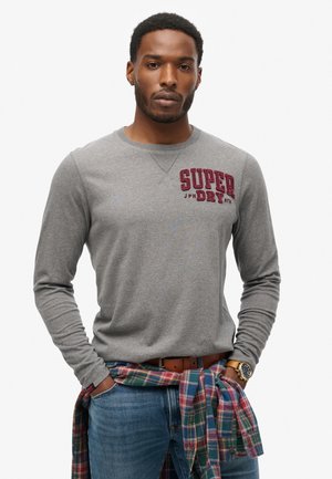 VINTAGE ATHLETIC - Long sleeved top - mid grey marl