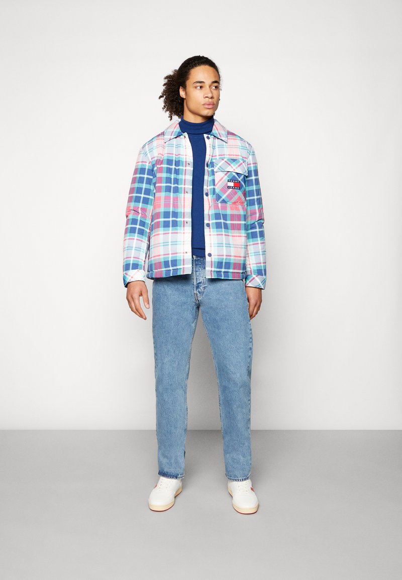 Tommy Hilfiger Men's Padded Tartan Jacket Blue Size X-Large