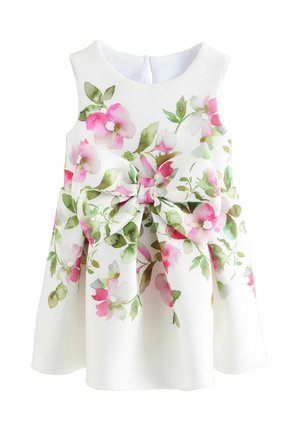 REGULAR FIT-SLEEVELESS FLORAL - Koktailové šaty/večierkové šaty - ecru white