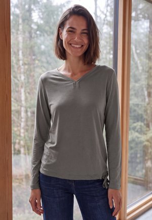 Cecil, SHIRT MIT SPLIT NECK IM TUNIKA-LOOK - T-shirt à manches longues - storm grey