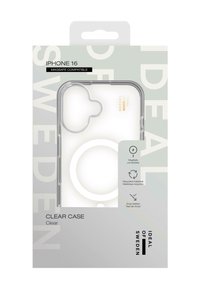 Priehľadný obal na iPhone 16 s kompatibilitou pre MagSafe. Priehľadný materiál, minimalistický dizajn a spevnené okraje pre ochranu pri páde.