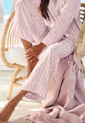 LASCANA, LASCANA PYJAMAHOSE - Pyjama bottoms - altrosa gestreift