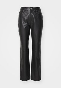 PANTS - Pantaloni di pelle - black