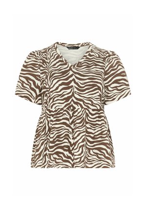 Yours Clothing, PLUS SIZE PEPLUM TOPS - Blouse - brown