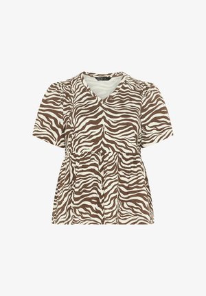 Yours Clothing, PLUS SIZE PEPLUM TOPS - Bluse - brown