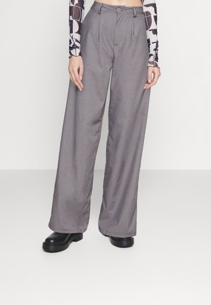Missy Empire TAILORED SLOUCHY WIDE LEG TROUSER - Παντελόνι - grey
