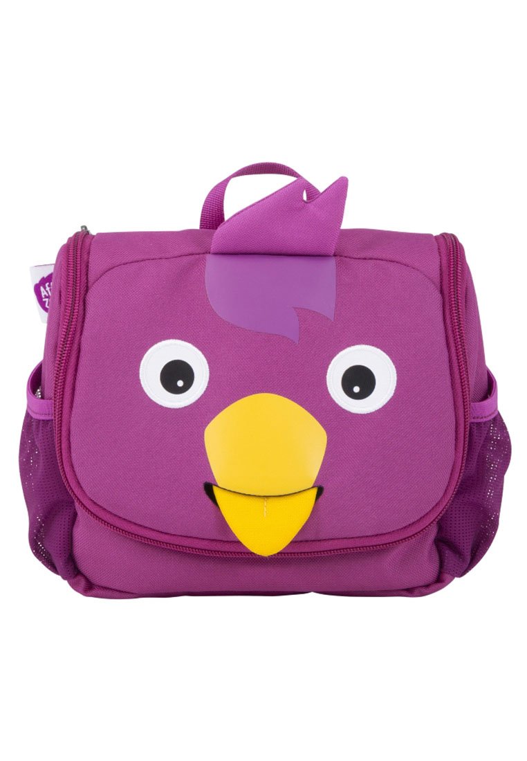 Affenzahn Toilettas voor kinderen van 1 tot 5 jaar op de kleuterschool, als toilettas voor meisjes en jongens, Vogel - paars, Eén maat, Modern