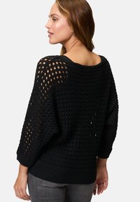 zero MIT FLEDERMAUSÄRMELN - Stickad tröja - black beauty