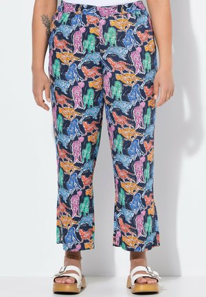 STRAIGHT LEG, TIGER PATTERN - Tygbyxor - dark blue