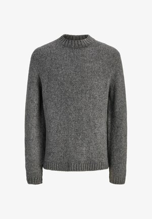 Jack & Jones, KNITTED PULLOVER PLAIN KNITTED PULLOVER - Pullover - dark grey melange