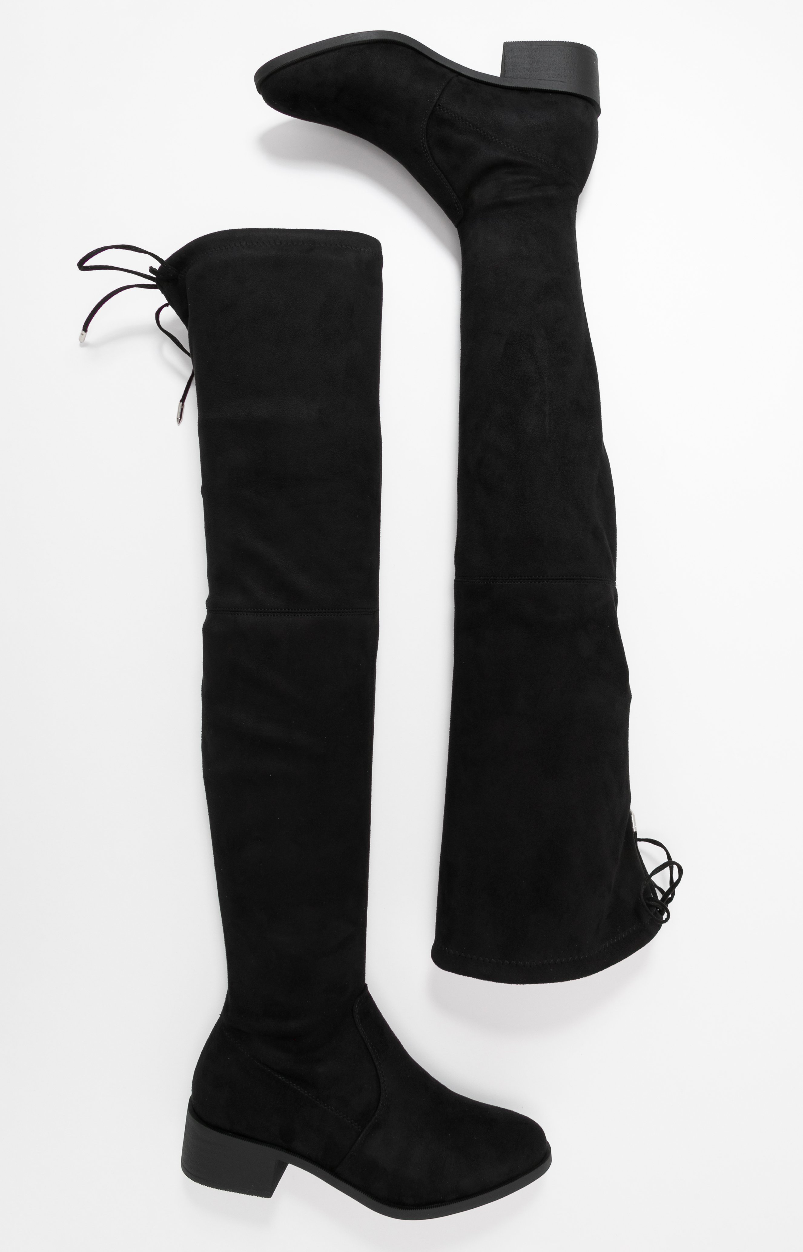 TRALLALA TIE BACK LONG STRETCH BOOT Overknee laarzen black TRALLALA TIE BACK LONG STRETCH BOOT Overknee laarzen black
