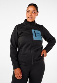 Active by Zizzi - WITH POCKETS - Fleecetakki - black Pienoiskuva 1