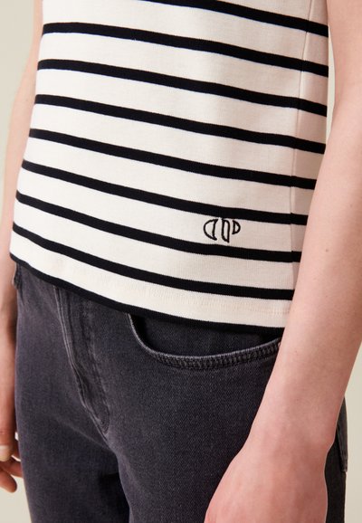 Claudie Pierlot T-SHIRT MANCHES COURTES MARINIÈRE - Camiseta estampada - bicolore