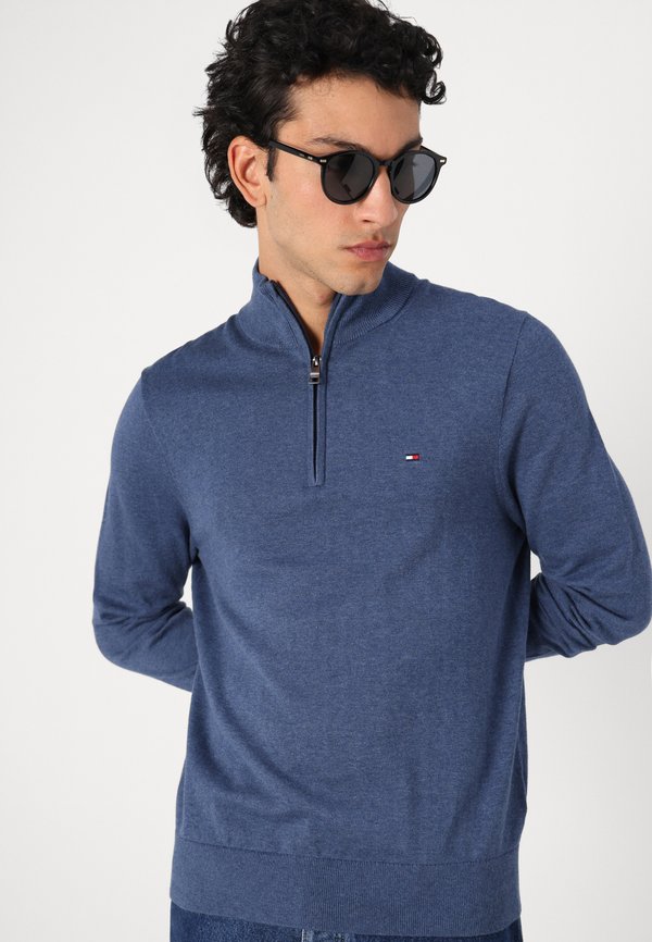 ESSENTIAL ZIP MOCK - Jumper - aegean sea2