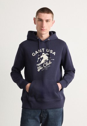 GRAPHIC HOODIE - Sweatshirt - evening blue