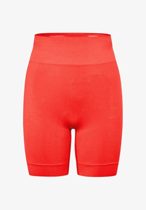 LYKKELAND ateliér, HONEST MIDWAIST SHORTS W/LOGO - Short - crush red