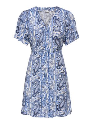 ONLY, ONLEVIDA S/S SHORT DRESS WVN NOOS - Hverdagskjole - coronet blue