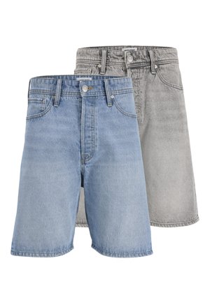 Jack & Jones, TONY ORIGINAL 2 PACK - Shorts di jeans - light blue denim/grey denim