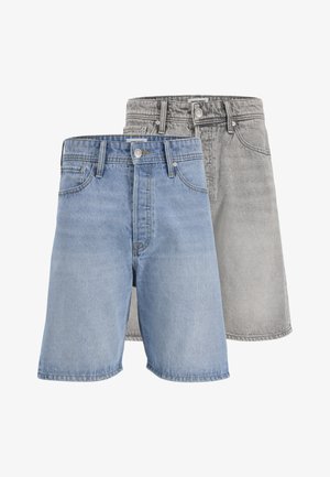 Jack & Jones, TONY ORIGINAL 2 PACK - Shorts di jeans - light blue denim/grey denim