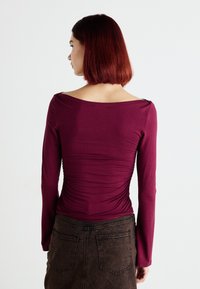 Gina Tricot SOFT TOUCH BOATNECK TOP - Hosszú ujjú felső - zinfandel