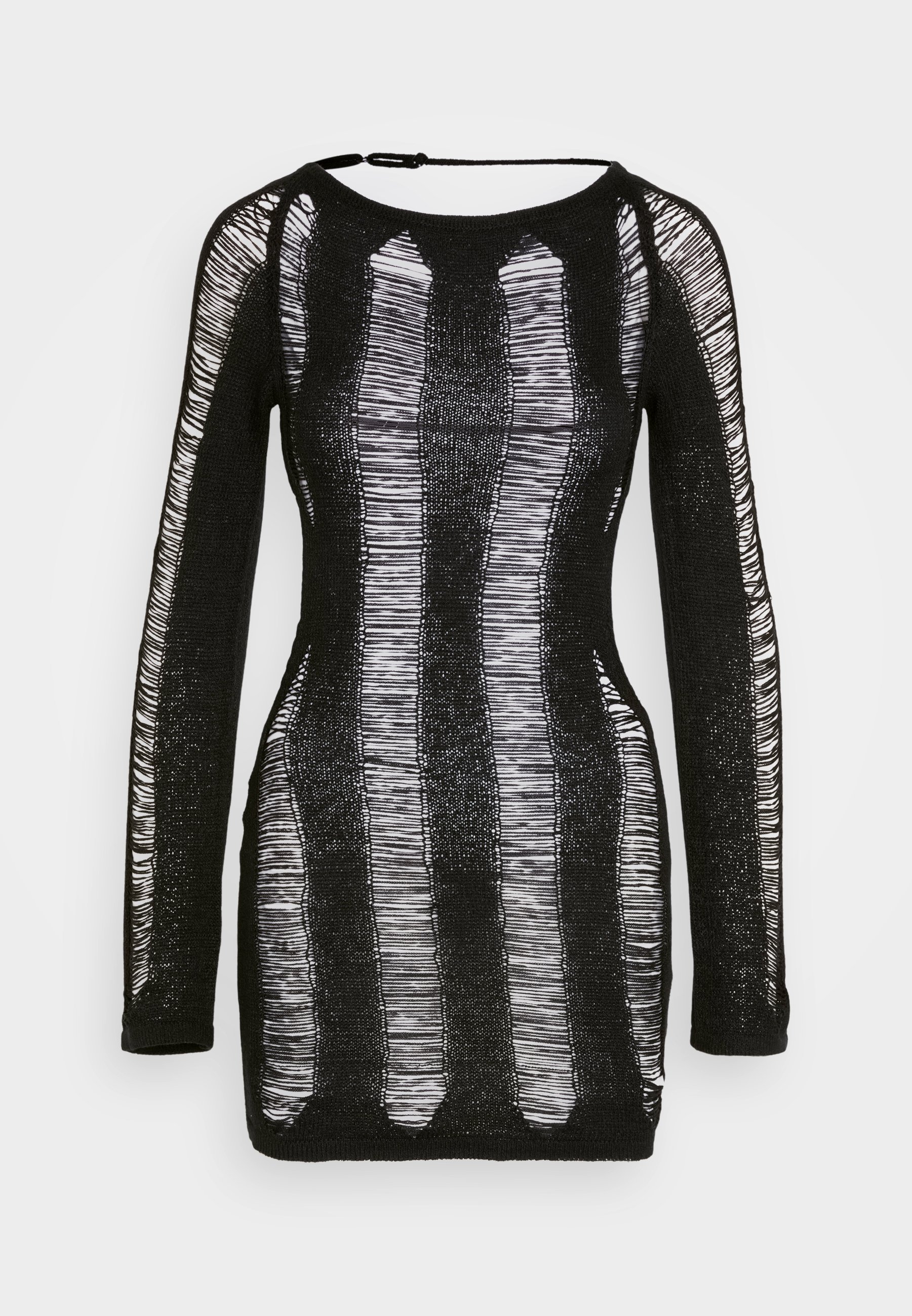 Black knit dress