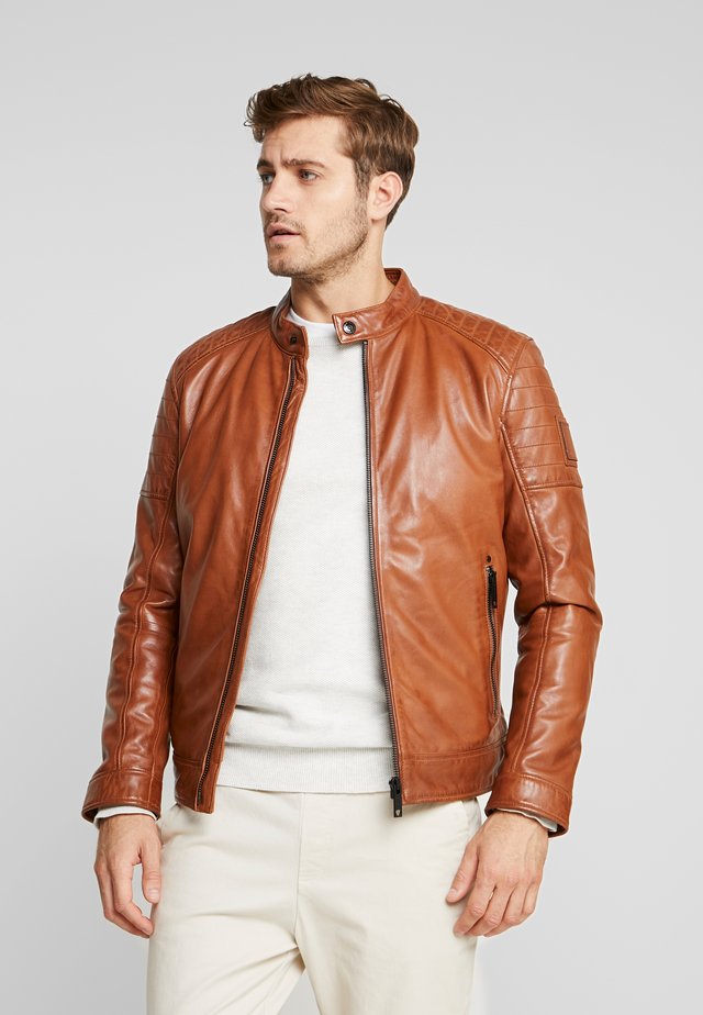 DERRY - Lederjacke - brown