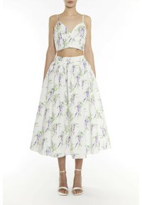 True Decadence MADISYN CO-ORD FLORAL MIDI SKATER  - Gonna a campana - lilac bouquet floral
