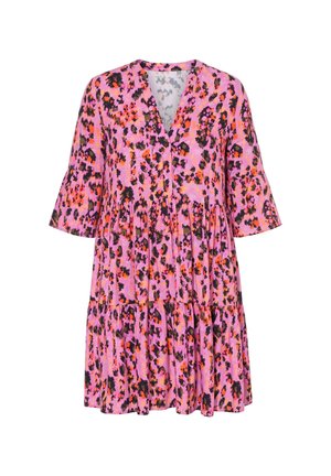 Studio Untold, KLEID, KURZE A-LINE, COLOR LEO, VOLANTS - Vestido informal - pale pink
