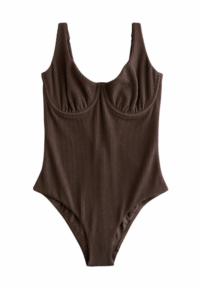 Next - TUMMY CONTROL STANDARD - Maillot de bain - chocolate brown crinkle, Agrandir