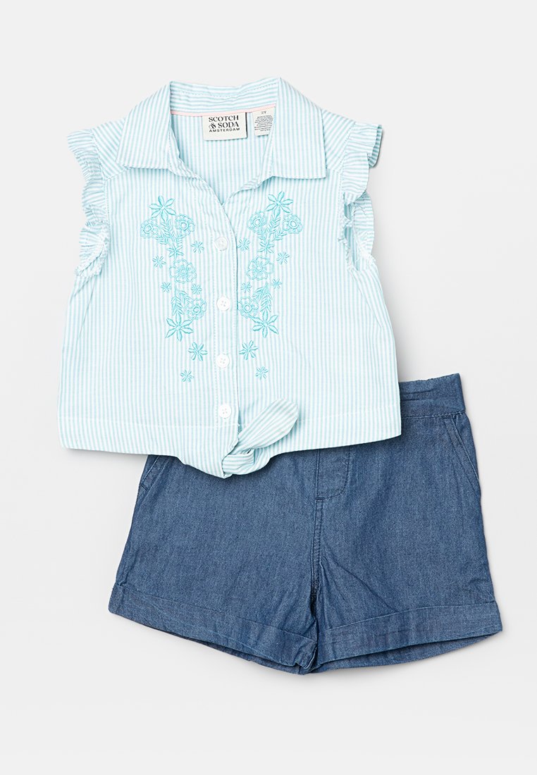 Scotch & Soda Overhemdblouse blauw Scotch & Soda Overhemdblouse blauw