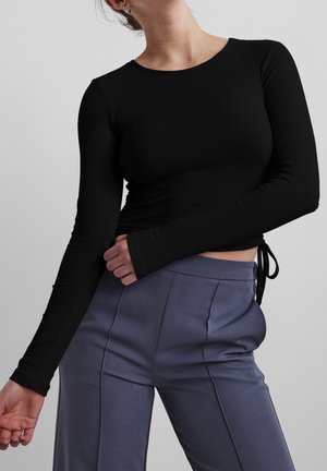 Langærmet T-shirt - black