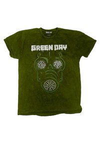 Paradiso Clothing DAY GAS MASK DIP DYE - Print T-shirt - green