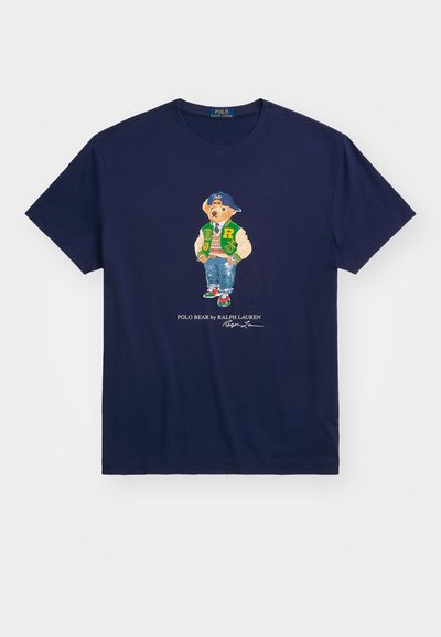 Polo Ralph Lauren CLASSIC FIT POLO BEAR JERSEY T SHIRT - Μπλουζάκι με στάμπα - newport navy