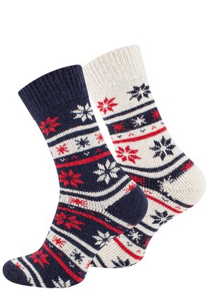 2 PAAR UNISEX - Socken - marine ecru