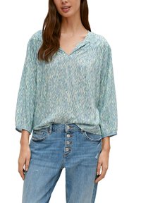 comma casual identity MIT AUSSCHNITT - Blouse - hellblau