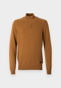 SADDLE SLEEVE QUARTER ZIP - Pulóver - golden heather