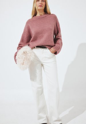 ROUND - Svetrík - dusty dark pink